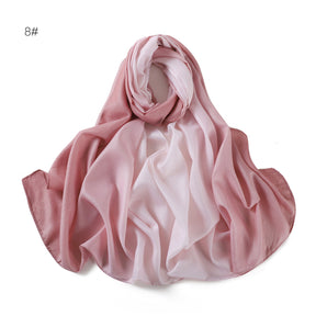 YZ199  Gradient color headscarf shawl women's scarf