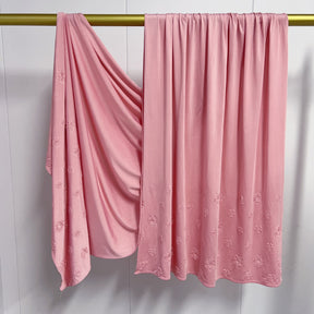 JBYH01  Plain Soft Versatile Liquid Jersey Embossed Hijab