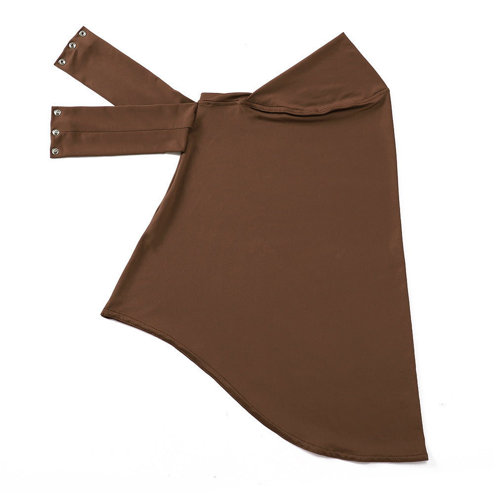 MSL305  Plain Chin-Covering Convenient Hijab Undercap