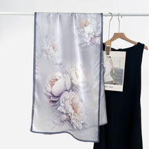 FSHHE  Elegant Versatile 100% Mulberry Silk Printed Scarf