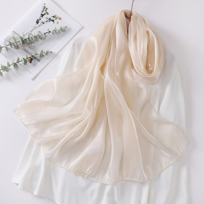 OGS01  Plain Glossy Organza Silky-Look Hijab