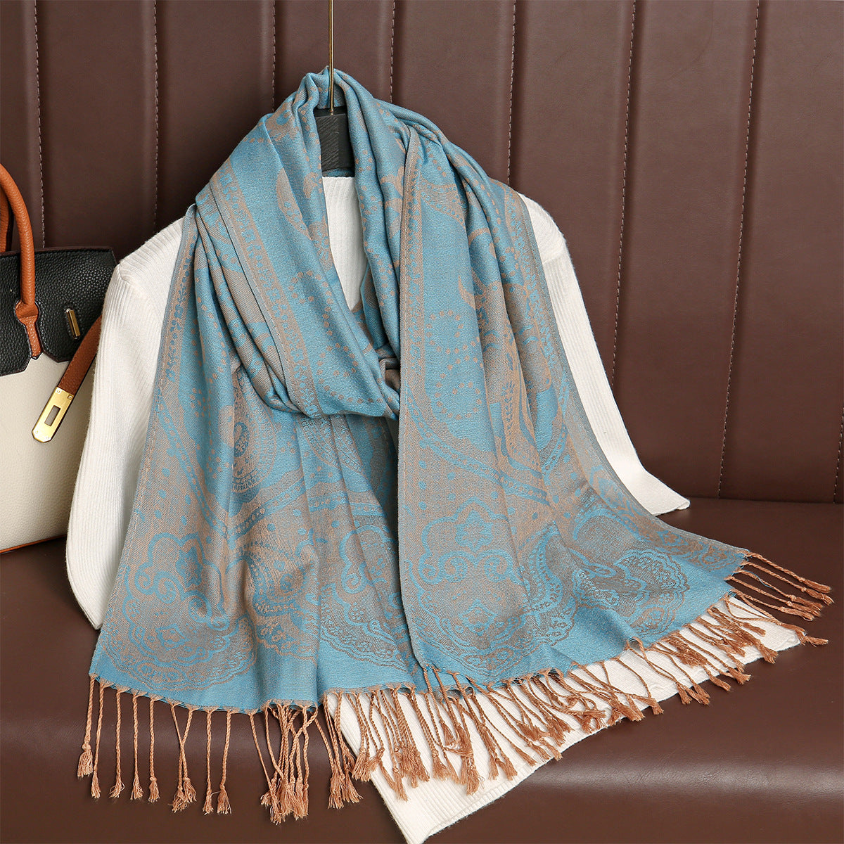 MY12 New style shawl tassel scarf polyester cotton