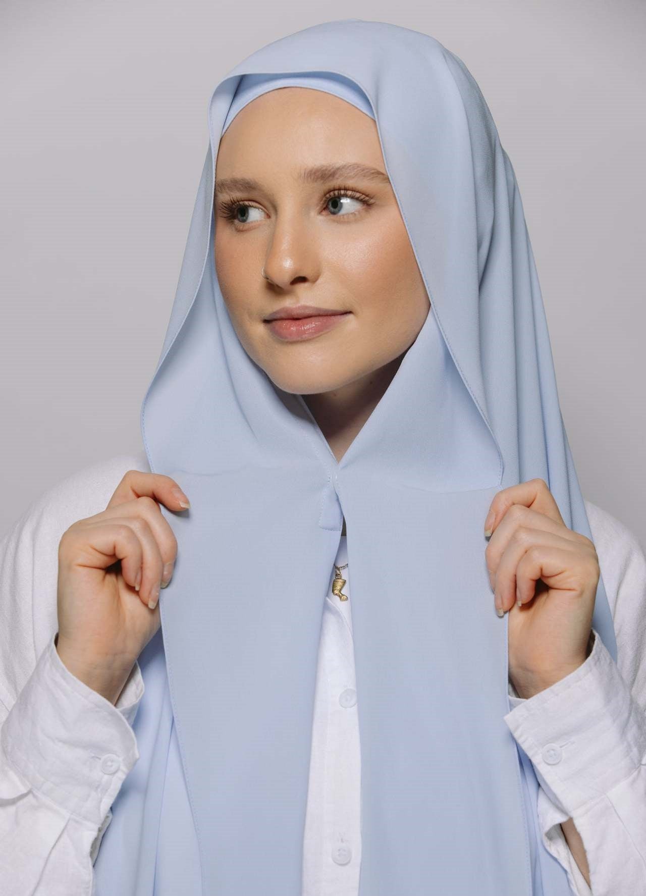 PW001  Exquisite chiffon hijab with built-in magnets