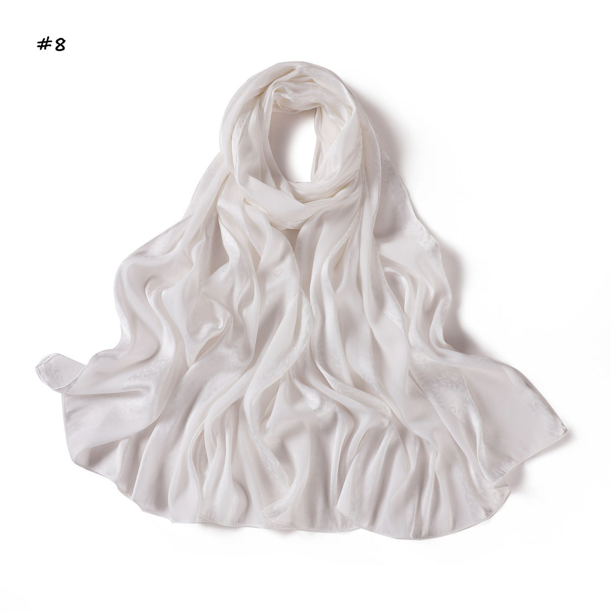 YZ312  Plain Silk-Like Leopard Stripe Polyester Hijab