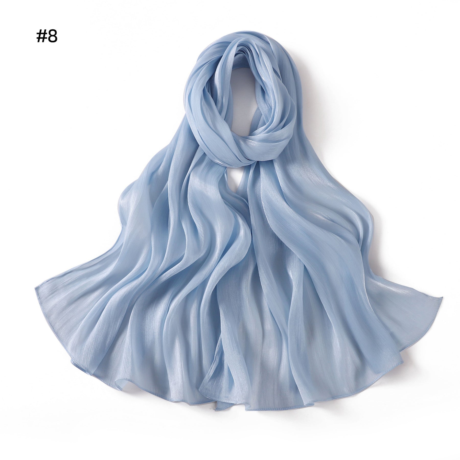 YZ206  Spring and summer new thin soft shiny silk shawl scarf