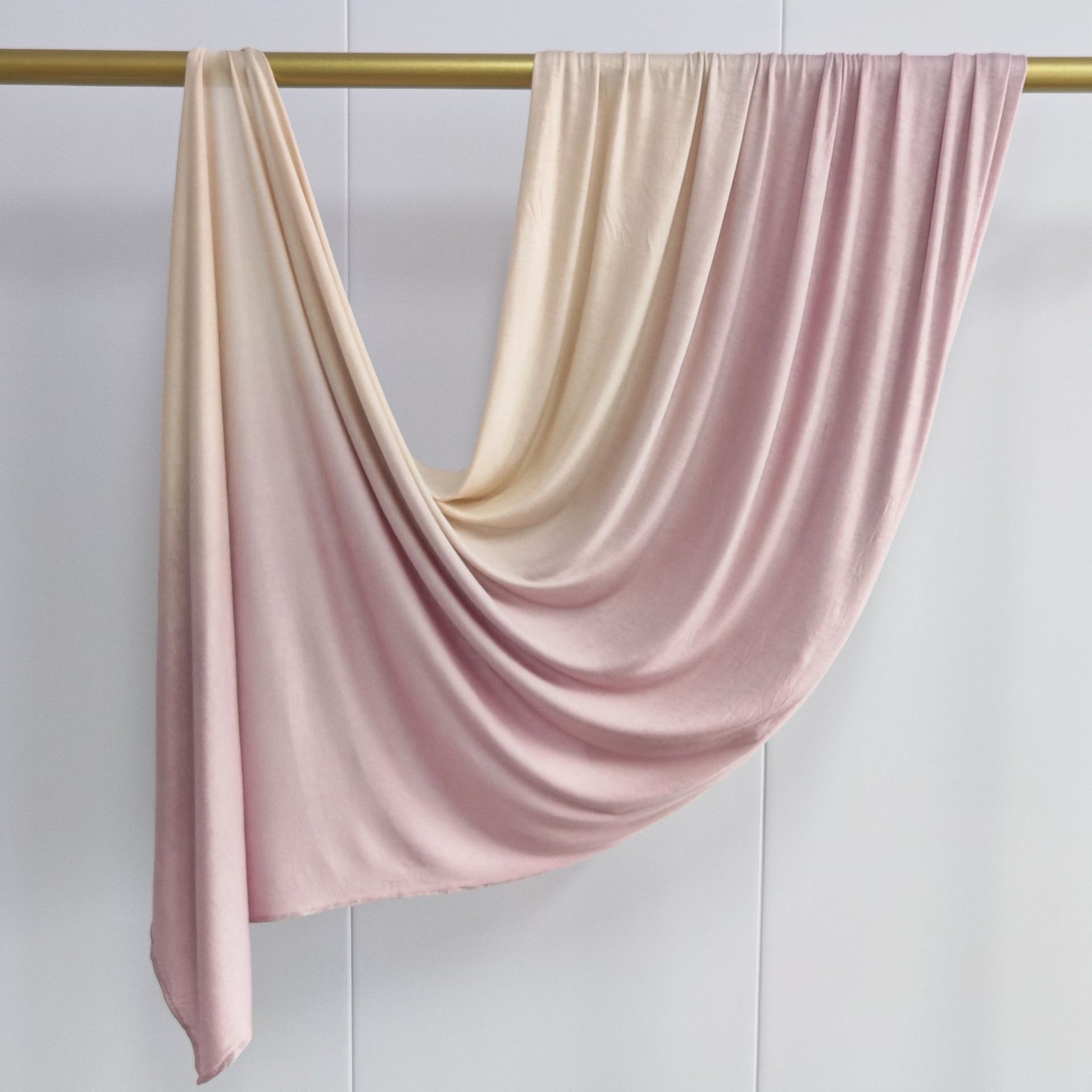 JBWJ005  High Quality Mercerized Cotton Double-Sided Gradient Printed Long Hijab