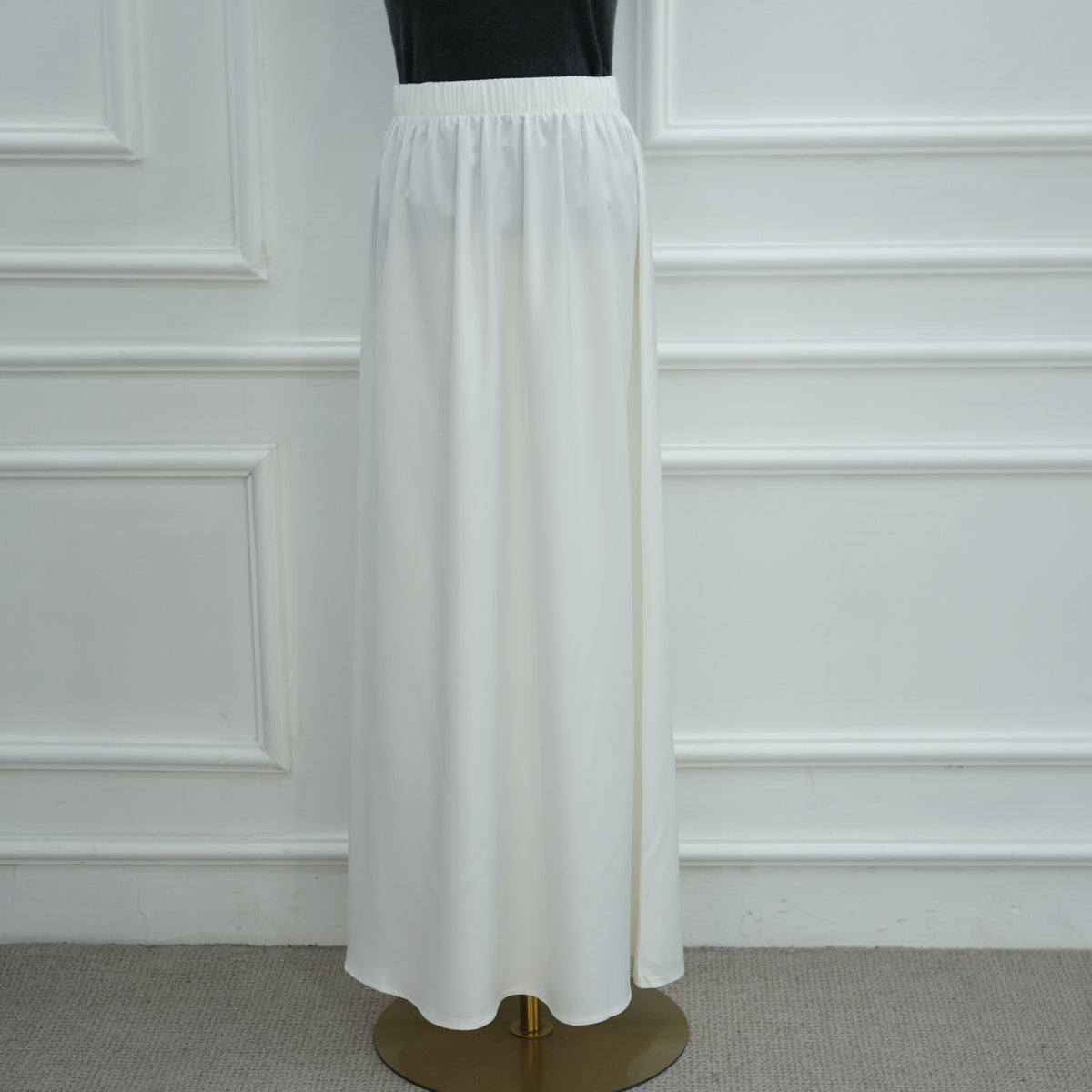 LR1180&LR1185  Back-Tie Waist-Cinched Viscose Long Sleeve Top + Skirt Set-Skirt Set - Mix & Match Set