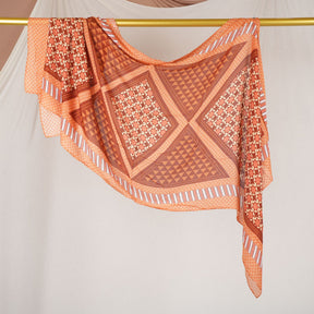 DL001  Double-Sided Modal Printed Single-Stitch Right-Angle Rolled-Edge Hijab