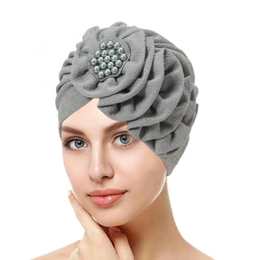 pearl plain hijab turban hat