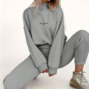 M1051  Women's New Spring Printed Sweatshirt 2-Piece Set