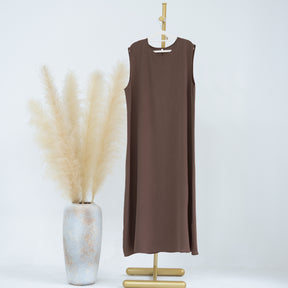 LR480-1 Daily solid color bottoming vest dress