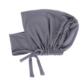 8022  Plain Polyester Adjustable Elastic Strap Closed Cap