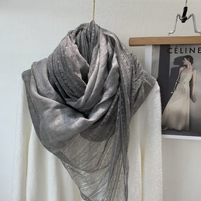 色 麻薄款 Plain Linen Lace Cotton Hijab - Color Option