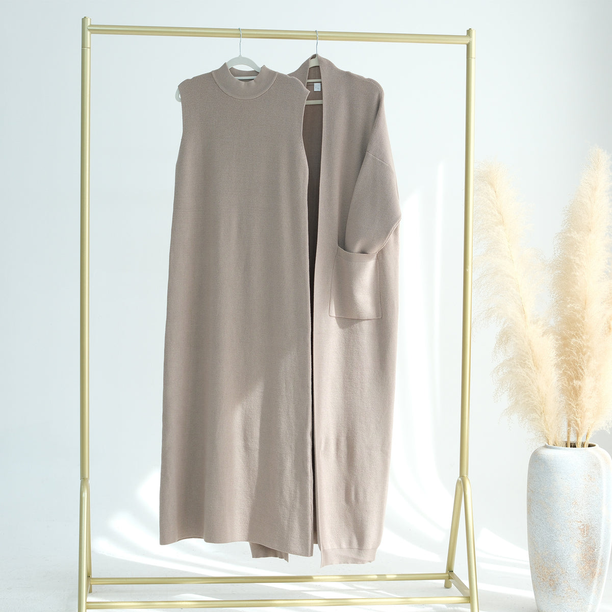 LR906+LR907 Jersey Abaya Set