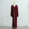 #8-Wine Red Open Abaya