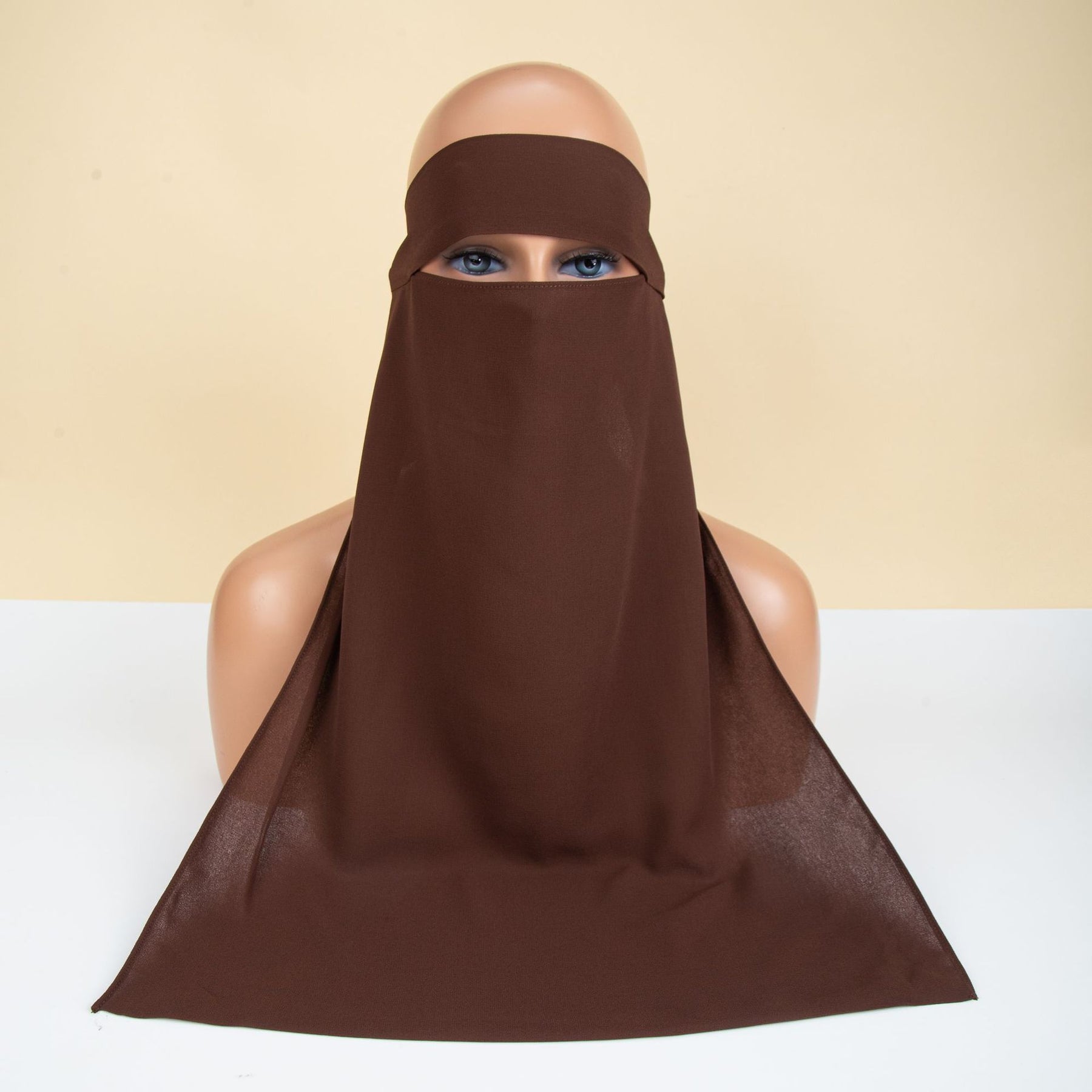8.6-3  Plain Chiffon Hijab Face Niqabs Veil