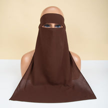 8.6-3  Plain Chiffon Hijab Face Niqabs Veil