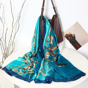 21203  Printed Extra-Long Lightweight Polyester Layering Scarf