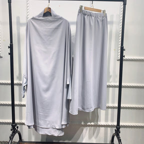 LR423  Swing solid color top + skirt two-piece set