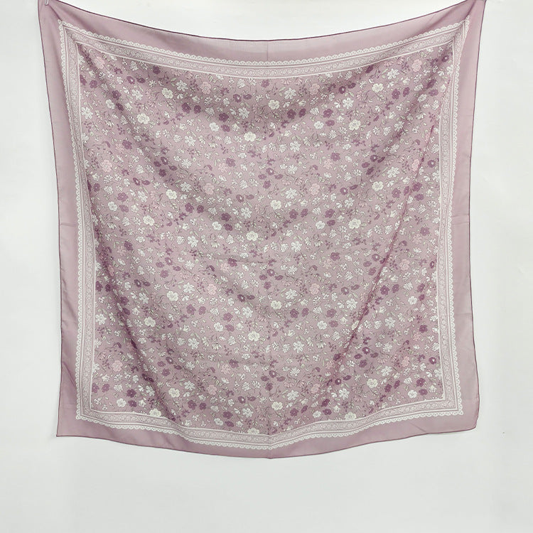 G1045 110*110cm  Quick-Dry Sun-Shading Voile Printed Square Scarf
