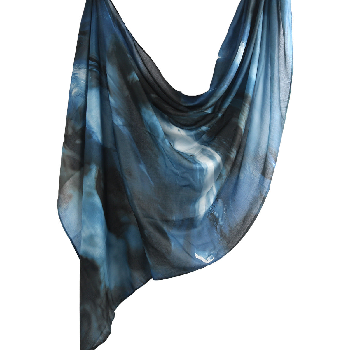 WJ001  Printed Tie-Dye Polyester Long Hijab