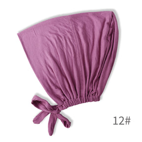 BD-01  Adjustable mercerized cotton jersey strap Muslim hat bottom cap