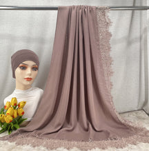 HY002  Elegant Plain Breathable Modal Hijab + Undercap Set