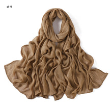 YZ322  Plain Washed-Dye Modal Crinkle Rolled-Edge Hijab