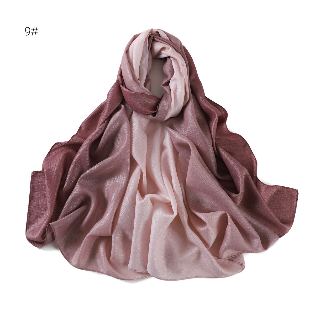 YZ199  Gradient color headscarf shawl women's scarf