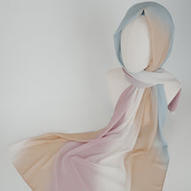BFL001  Ombre Tie-Dye Pearl Chiffon Hijab