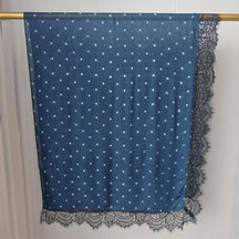 2026434  Modal double-sided print lace L-trim hijab