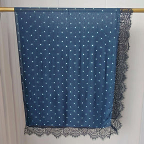 2026434  Modal double-sided print lace L-trim hijab
