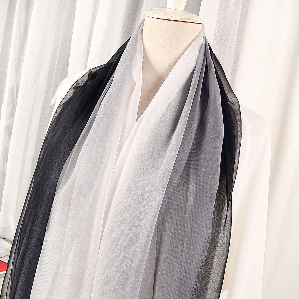 h-320  Georgette Chiffon Scarf Plain & Printed Hijab Series