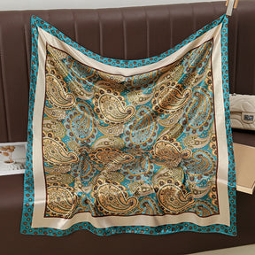 YW888  90*90cm Printed imitation silk soft luxury hijab