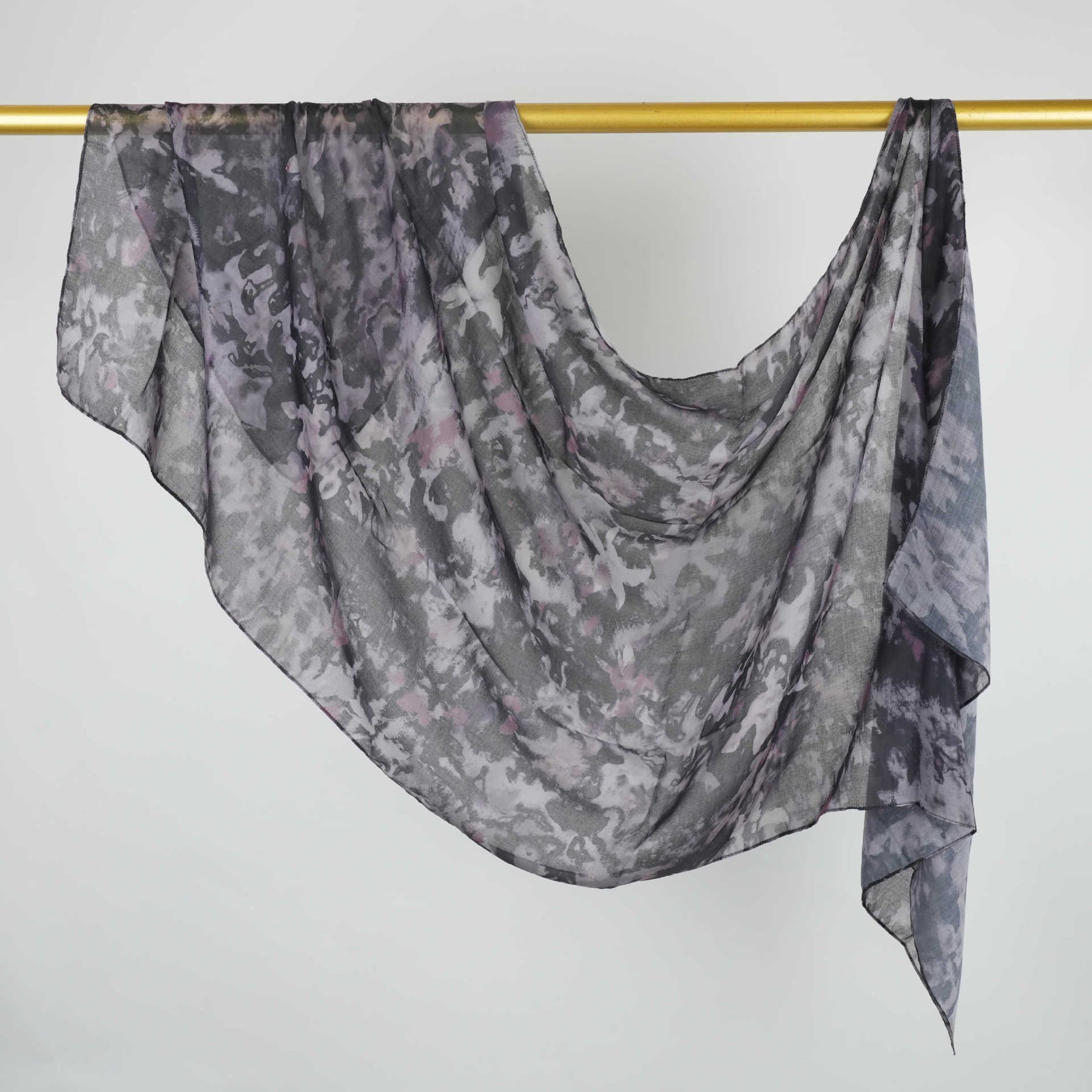 BF007  Polyester-cotton tie-dye watercolor hijab