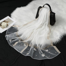 MZ070,71,72  Organza Pearl-Studded Women’s Sun Protection Scarf