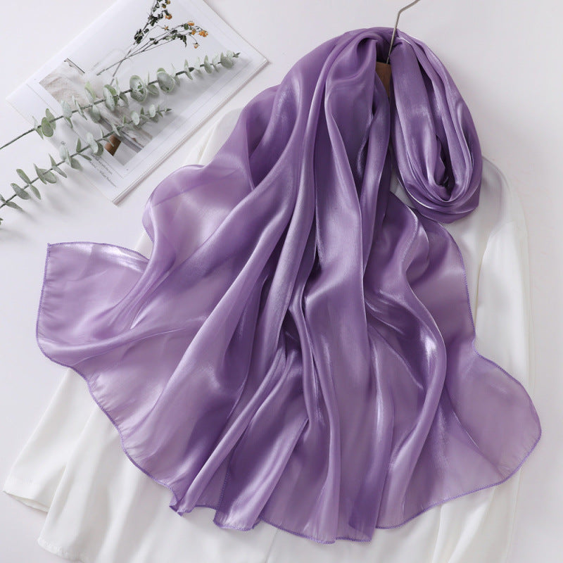 OGS01  Plain Glossy Organza Silky-Look Hijab