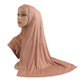 H206 Mercerized cotton plain instant hijab