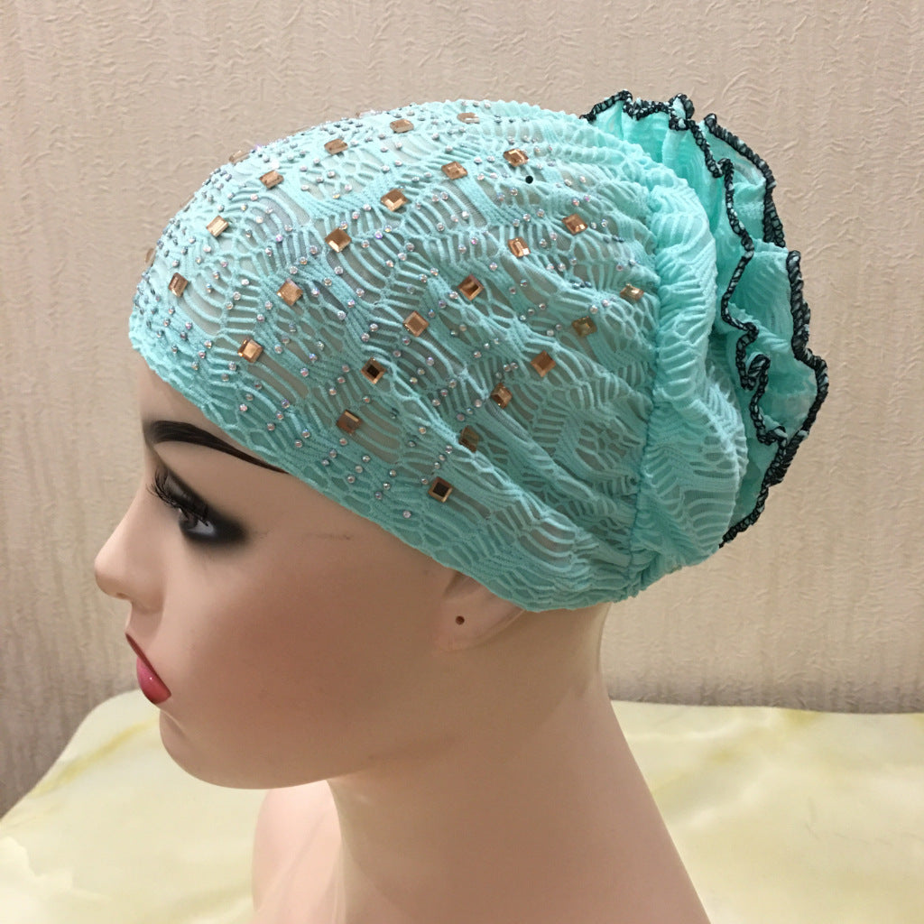 H021 lace kids turban hat