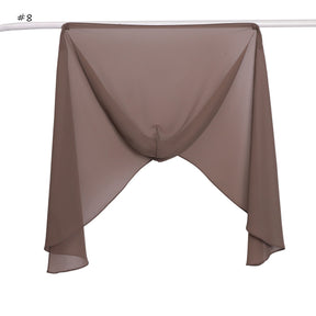 YZ317  Plain Pearl Chiffon Hijab with Built-in Magnetic Closure