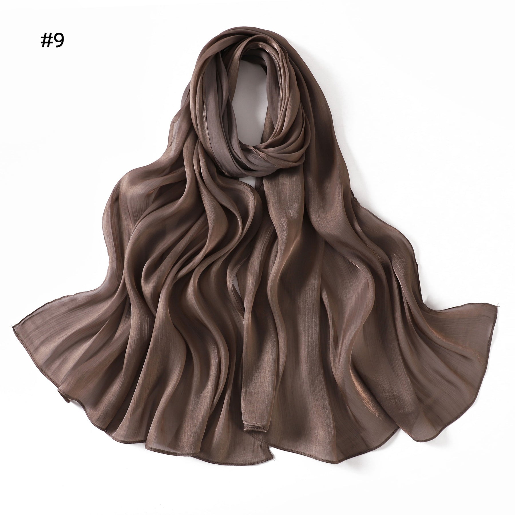 YZ206  Spring and summer new thin soft shiny silk shawl scarf