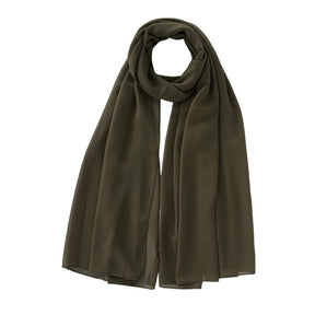 WJA293  Plain Pearl Chiffon Hijab