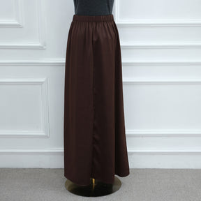 LR1180&LR1185  Back-Tie Waist-Cinched Viscose Long Sleeve Top + Skirt Set-Skirt Set - Mix & Match Set