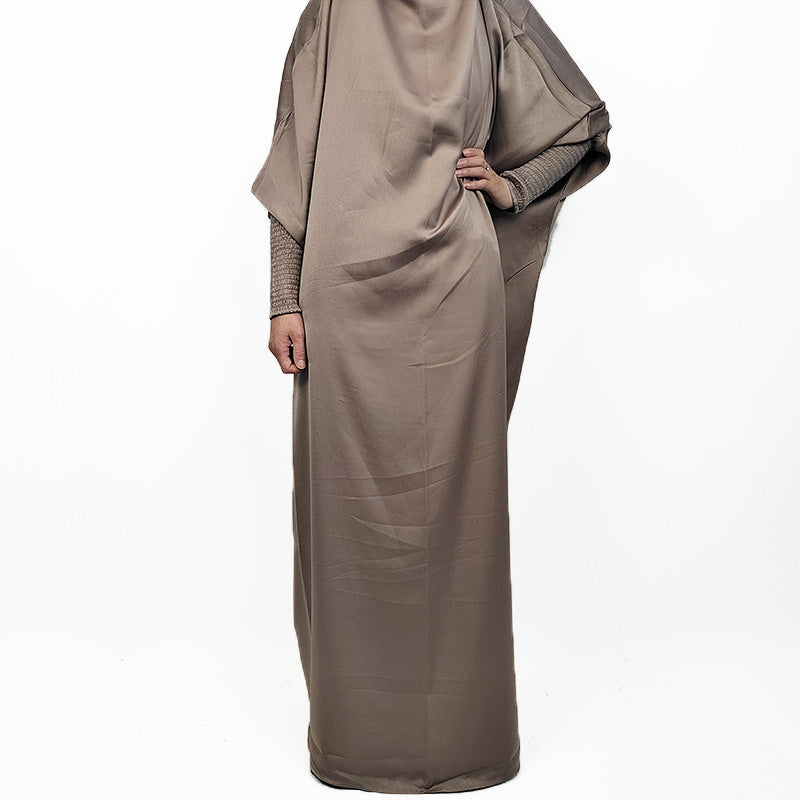 FY124771 solid color muslim abaya dress