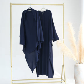 LR425+HJ901   Large solid color bat sleeve abaya