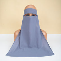 8.6-3  Plain Chiffon Hijab Face Niqabs Veil