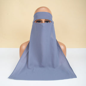 8.6-3  Plain Chiffon Hijab Face Niqabs Veil