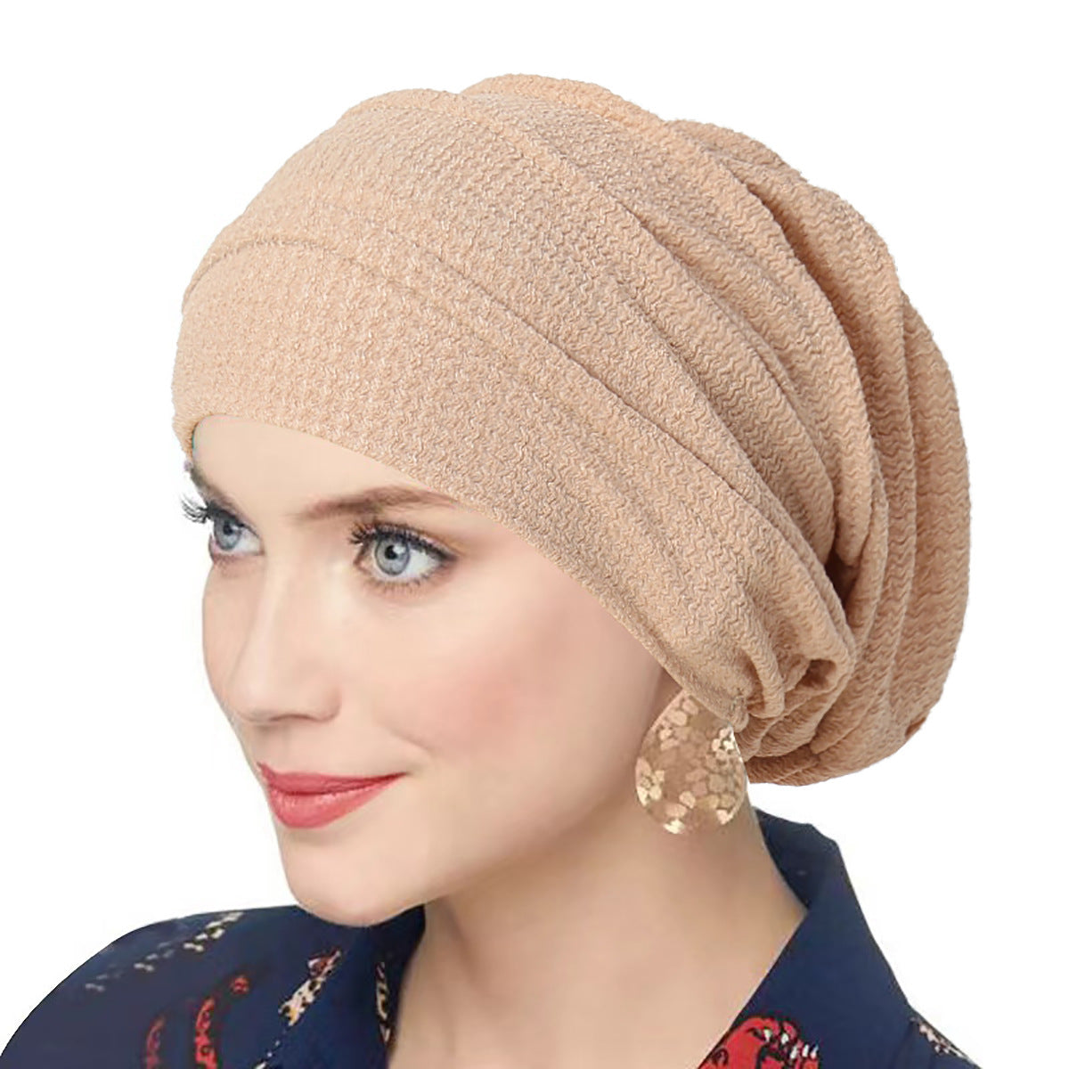 QD032 New all-match elastic women's headscarf bottoming hat