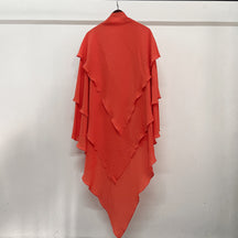 21903  Plain Polyester Triple-Layer Fresh Sweet Khimar Hijab
