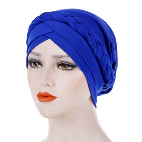 TJM-短辫 plain hijab turban hat